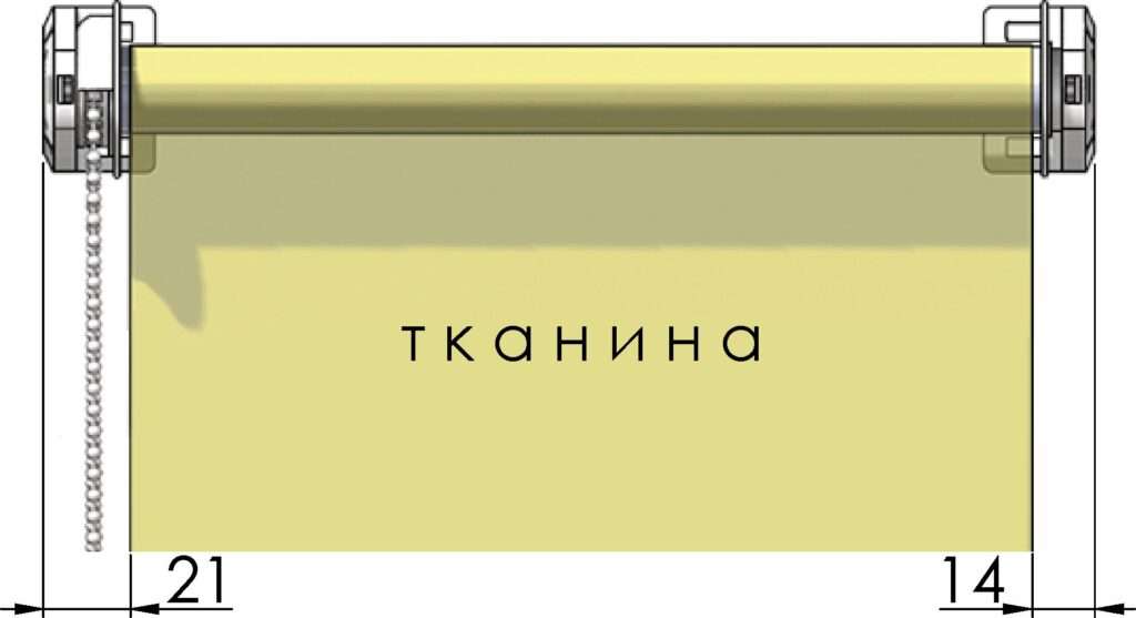 Тканинні ролети відкритого типу